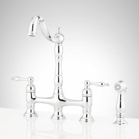 Delacour Bridge Kitchen Faucet with Side Spray