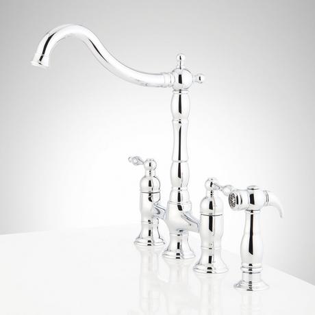 Delacour Bridge Kitchen Faucet with Side Spray