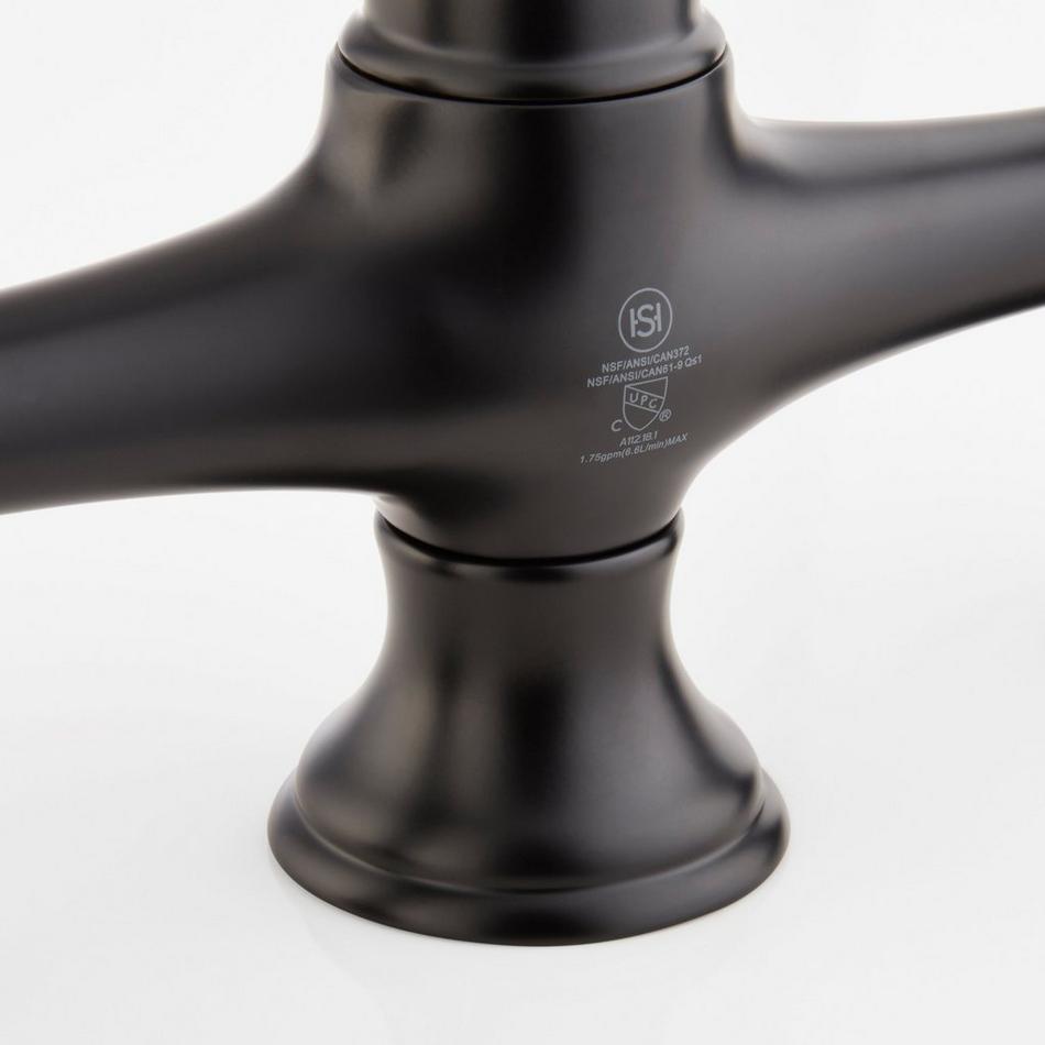 Delacour Bridge Kitchen Faucet with Side Spray - Matte Black, , large image number 4