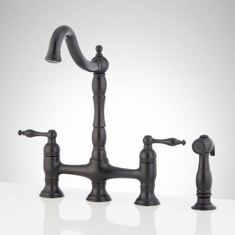 Delacour Bridge Kitchen Faucet with Side Spray