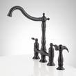 Delacour Bridge Kitchen Faucet with Side Spray, , large image number 7