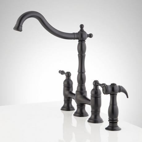 Delacour Bridge Kitchen Faucet with Side Spray