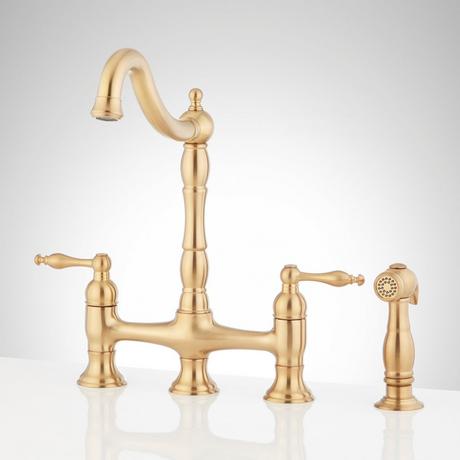 Delacour Bridge Kitchen Faucet with Side Spray