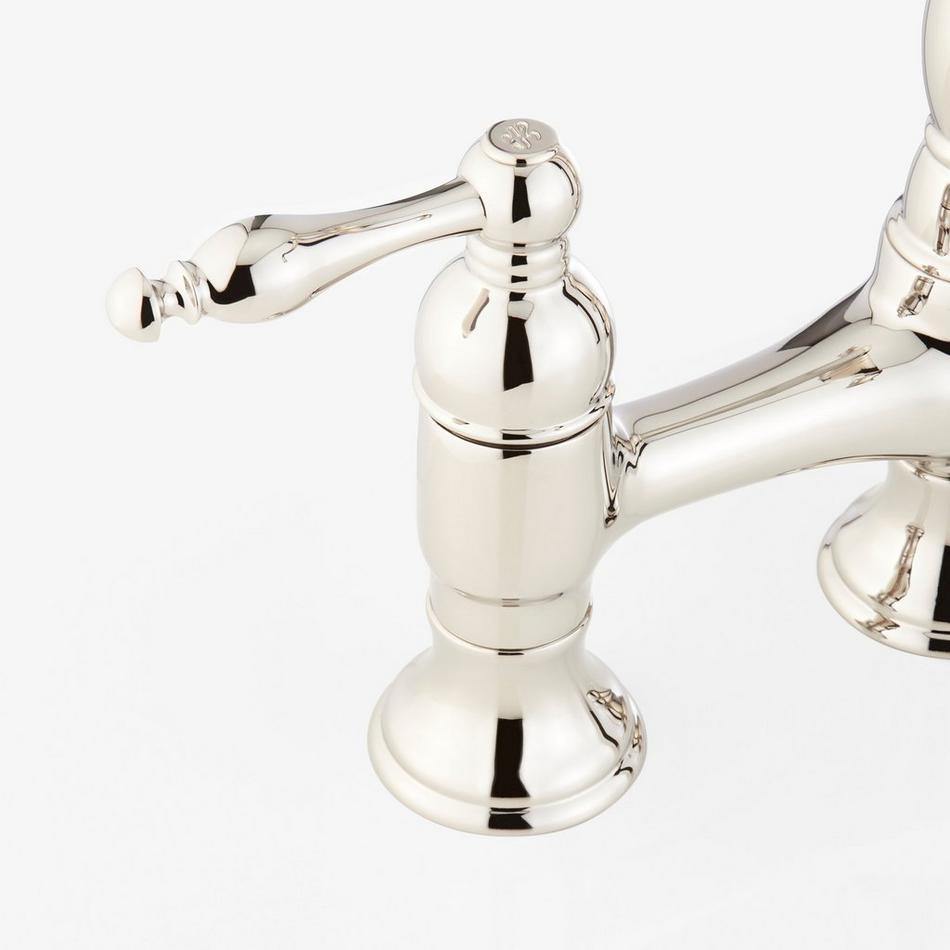 Delacour Bridge Kitchen Faucet with Side Spray - Polished Nickel, , large image number 3