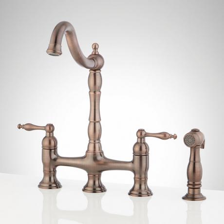 Delacour Bridge Kitchen Faucet with Side Spray