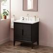 30" Aliso Teak Vanity for Undermount Sink - Charred Timber Black, , large image number 0