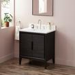 30" Aliso Teak Vanity for Rectangular Undermount Sink - Charred Timber Black, , large image number 0