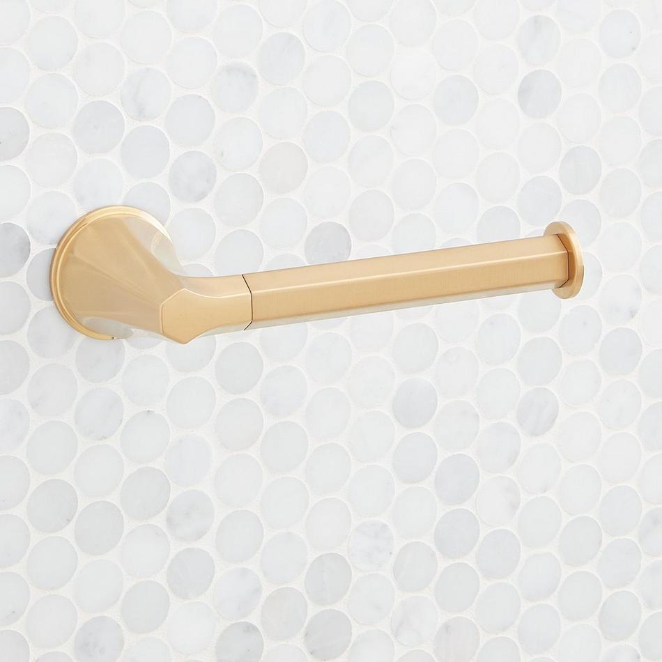 Elita Toilet Paper Holder - Brushed Gold, , large image number 1