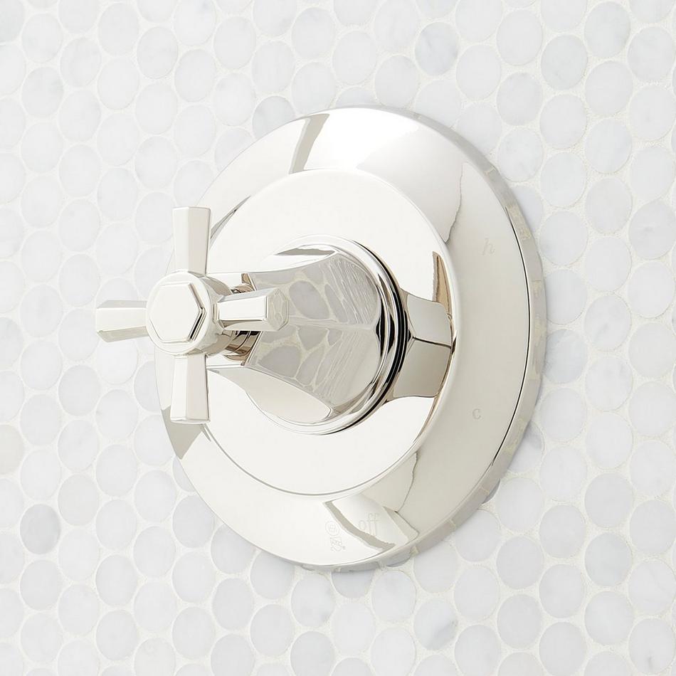 Elita Pressure Balance Tub and Shower System - Cross Handle - Polished Nickel, , large image number 2