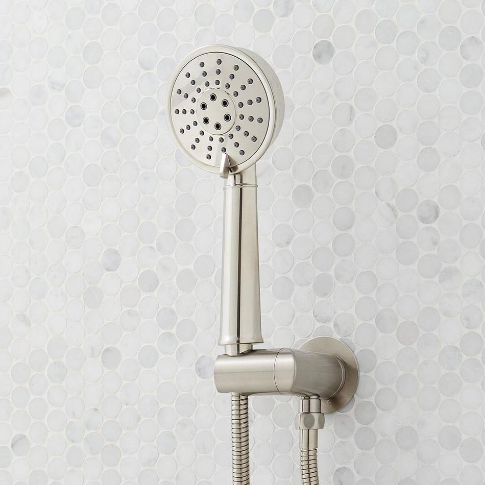 Elita Pressure Balance Shower System with Hand Shower - Lever Handles - Brushed Nickel, , large image number 4