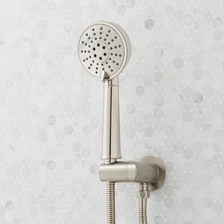 Elita Pressure Balance Shower System with Hand Shower - Cross Handles