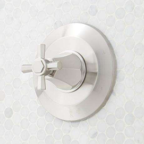 Elita Pressure Balance Shower System with Hand Shower - Cross Handles