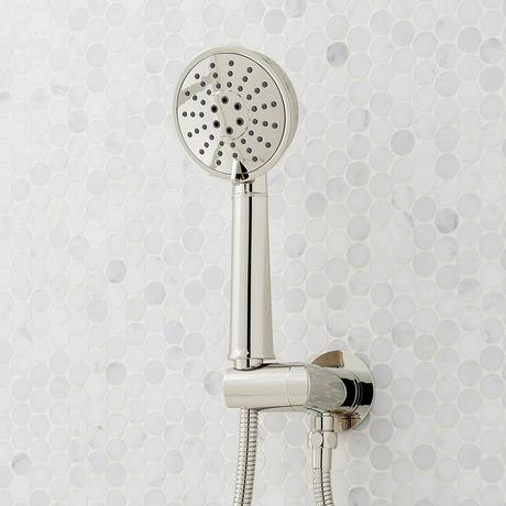 Elita Pressure Balance Shower System with Hand Shower - Cross Handles
