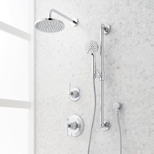 Elita Pressure Balance Shower System with Slide Bar - Chrome