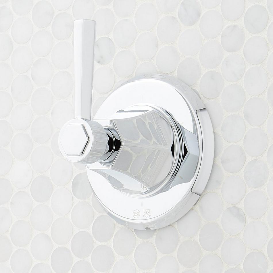 Elita Pressure Balance Shower System with Slide Bar and Hand Shower - Lever Handles - Chrome, , large image number 2