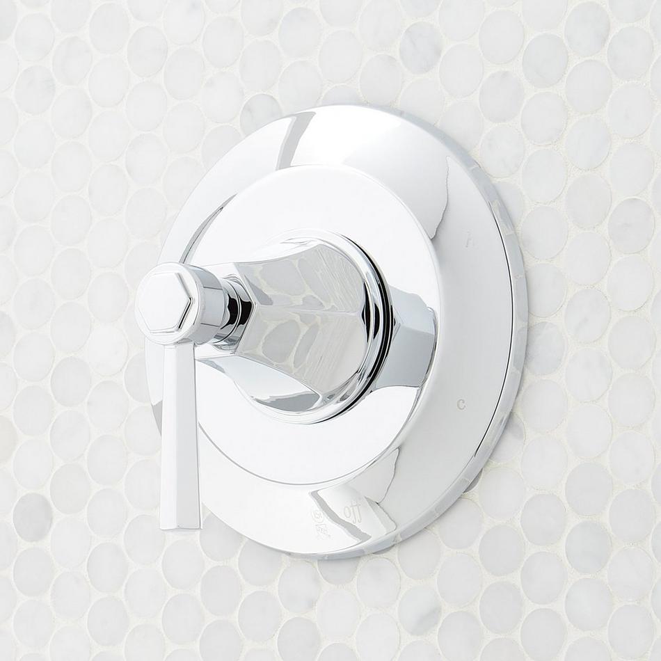 Elita Pressure Balance Shower System with Slide Bar and Hand Shower - Lever Handles - Chrome, , large image number 3