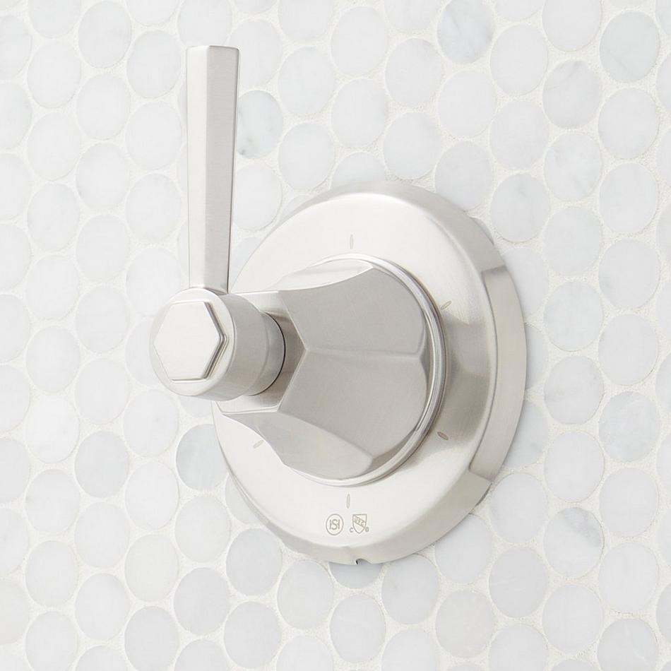 Elita Pressure Balance Shower System with Slide Bar and Hand Shower - Lever Handles - Brushed Nickel, , large image number 2