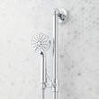 Elita Pressure Balance Shower System with Slide Bar and Hand Shower - Cross Handles - Chrome, , large image number 4