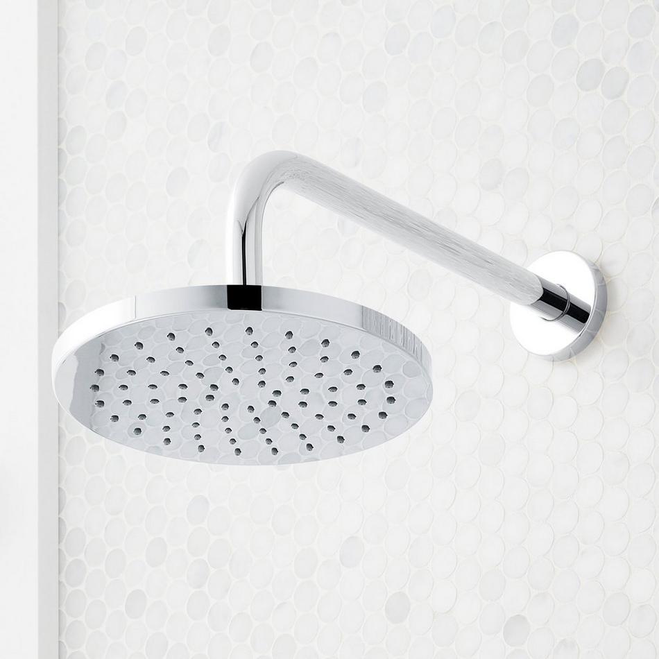 Elita Pressure Balance Shower System with Slide Bar and Hand Shower - Cross Handles - Chrome, , large image number 1