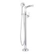 Elita Freestanding Tub Faucet with Hand Shower and Rough-In Valve with Stops - Lever Handle - Chrome, , large image number 1