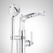 Elita Freestanding Tub Faucet with Hand Shower and Rough-In Valve with Stops - Lever Handle - Chrome, , large image number 2
