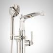 Elita Freestanding Tub Faucet with Hand Shower and Rough-In Valve with Stops - Lever-Polished Nickel, , large image number 2