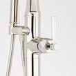 Elita Freestanding Tub Faucet with Hand Shower and Rough-In Valve with Stops - Lever-Polished Nickel, , large image number 3