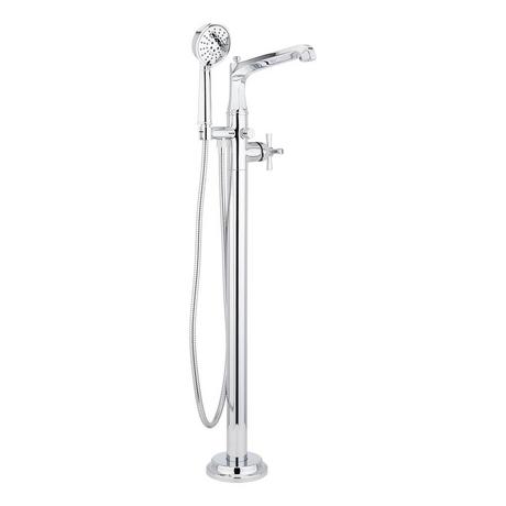 Elita Freestanding Tub Faucet with Hand Shower - Cross Handle