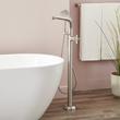 Elita Freestanding Tub Faucet with Hand Shower and Rough-In Valve Less Stops - Cross-Brushed Nickel, , large image number 0