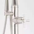Elita Freestanding Tub Faucet with Hand Shower and Rough-In Valve Less Stops - Cross-Brushed Nickel, , large image number 3
