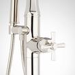 Elita Freestanding Tub Faucet with Hand Shower and Rough-In Valve Less Stops - Cross-Polished Nickel, , large image number 3