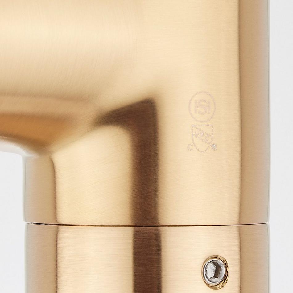 Elita Freestanding Tub Faucet with Hand Shower and Rough-In Valve Less Stops - Cross-Brushed Gold, , large image number 4