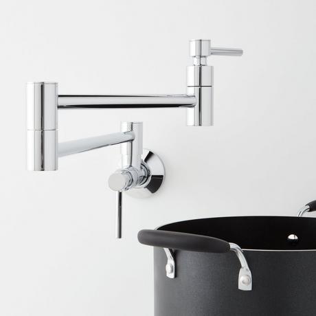 Modern Retractable Wall-Mount Pot Filler Faucet