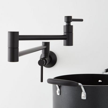 Modern Retractable Wall-Mount Pot Filler Faucet