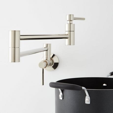 Modern Retractable Wall-Mount Pot Filler Faucet