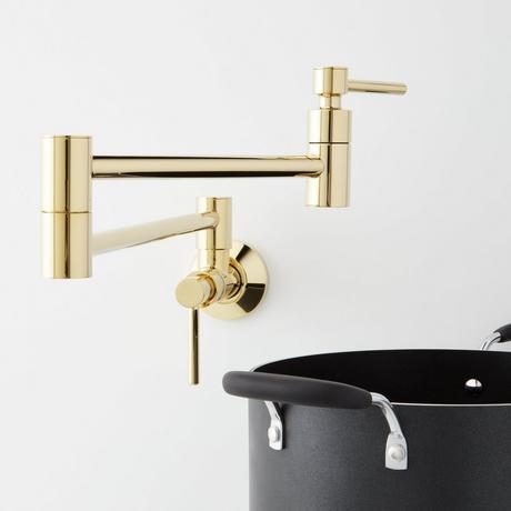 Modern Retractable Wall-Mount Pot Filler Faucet