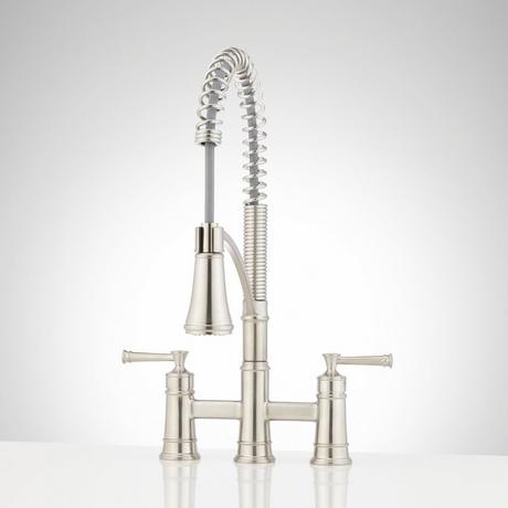 Beasley Bridge Kitchen Faucet with Pull-Down Spring Spout