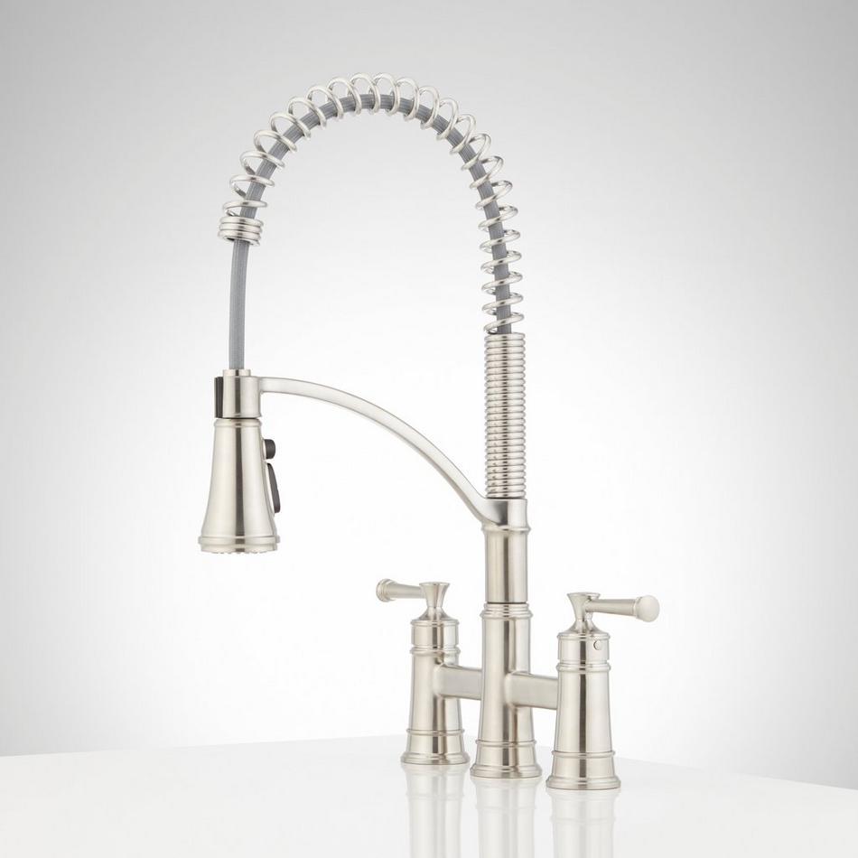 Beasley Bridge Kitchen Faucet with Pull-Down Spring Spout, , large image number 3