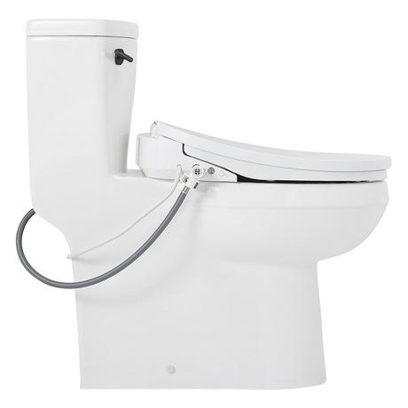 Brinstead One-Piece Elongated Skirted Toilet with Bidet - Matte Black Handle