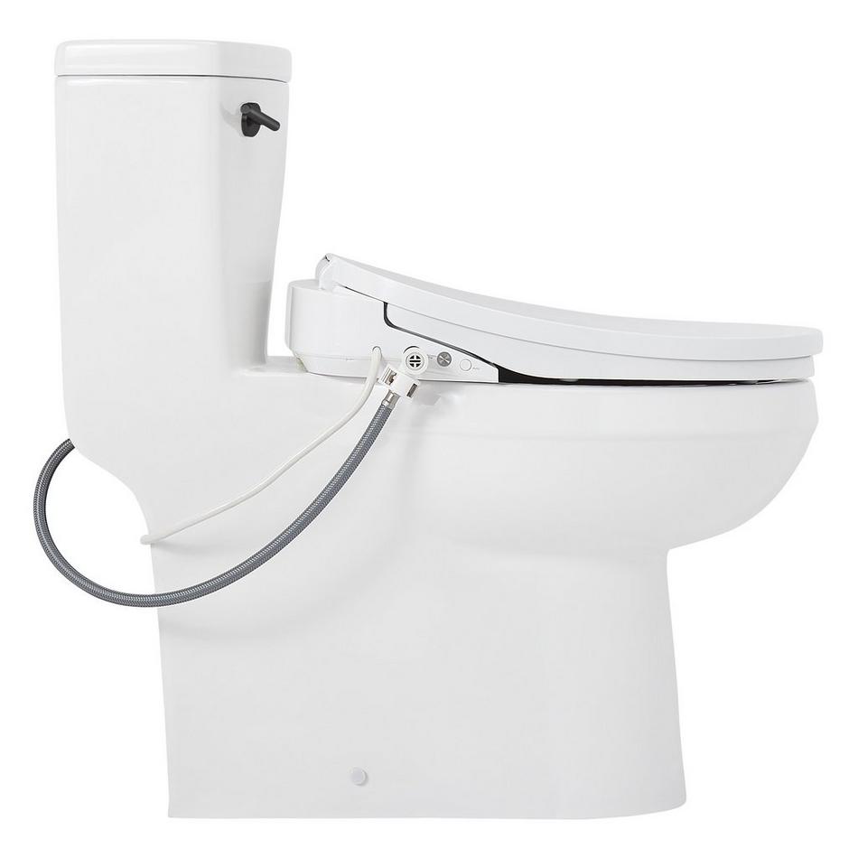 Brinstead One-Piece Elongated Skirted Toilet with Bidet - Matte Black Handle, , large image number 3