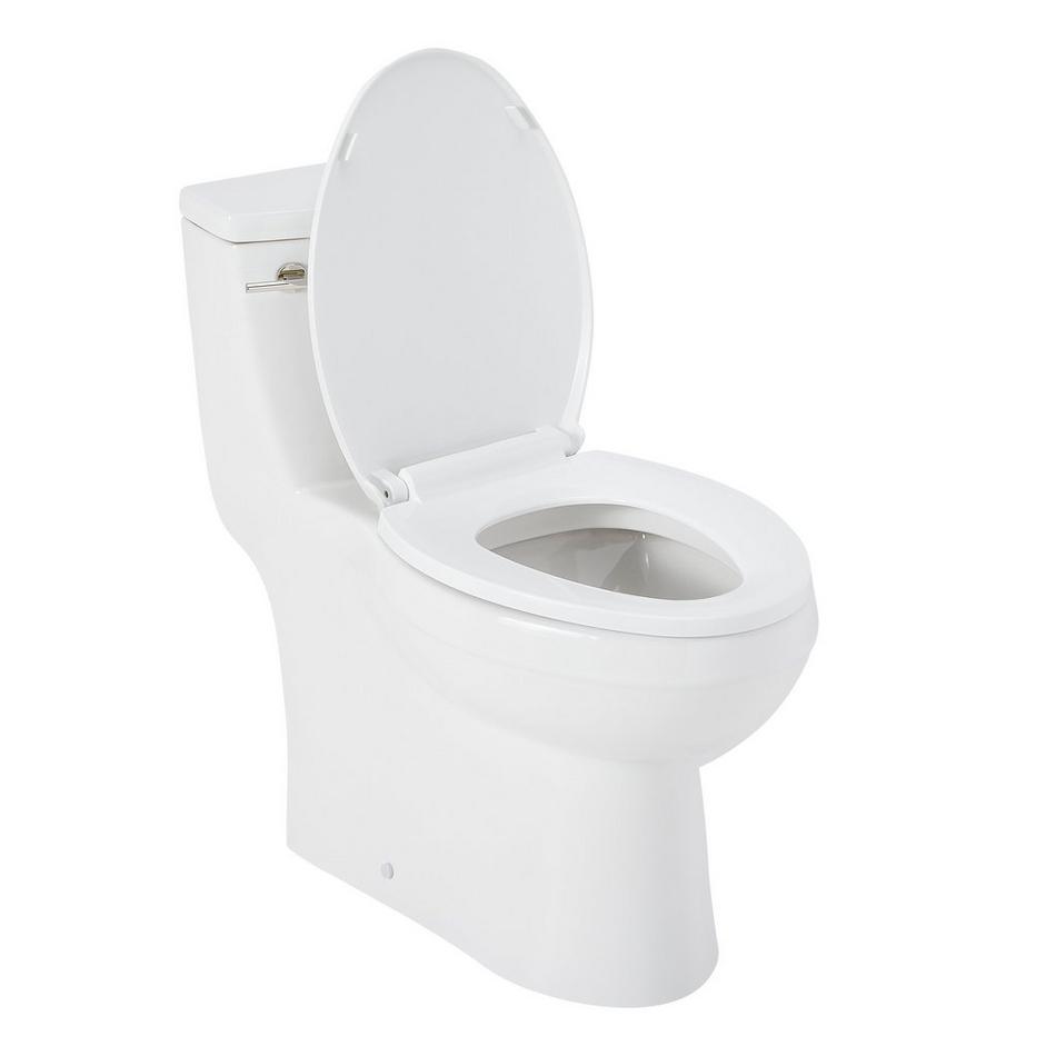 Brinstead One-Piece Elongated Skirted Toilet - Polished Nickel Handle, , large image number 2