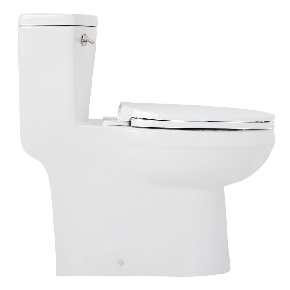 Brinstead One-Piece Elongated Skirted Toilet - Polished Nickel Handle, , large image number 3