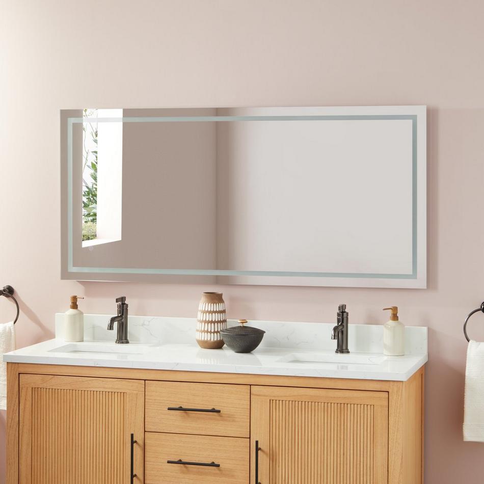 60" Donoma Lighted Mirror with Tunable LED and Anti-Fog, , large image number 2