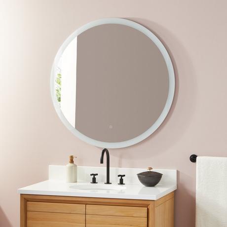 Opalo Circular Lighted Mirror with Tunable LED and Anti-Fog