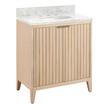 30" Bayliss Vanity with Undermount Sink - Stoneware White - Carrara Marble - Widespread, , large image number 0