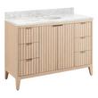 48" Bayliss Vanity with Undermount Sink - Stoneware White - Carrara Marble - Widespread, , large image number 0