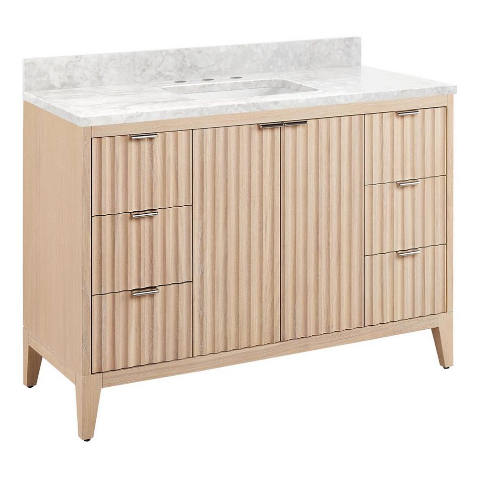 48" Bayliss Vanity with Rectangular Undermount Sink - Stoneware White - Carrara Marble - Widespread, , large image number 0