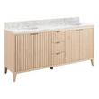 72" Bayliss Vanity with Undermount Sink - Stoneware White - Carrara Marble - Widespread, , large image number 0