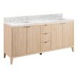 72" Bayliss Vanity with Rectangular Undermount Sink - Stoneware White - Carrara Marble - Widespread, , large image number 0