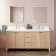 72" Bayliss Vanity with Rectangular Undermount Sink - Stoneware White, , large image number 0